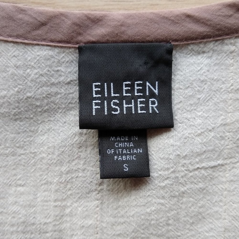 Eileen Fisher Linen Cotton Blend Tie Front Jacket - Picture 6 of 7